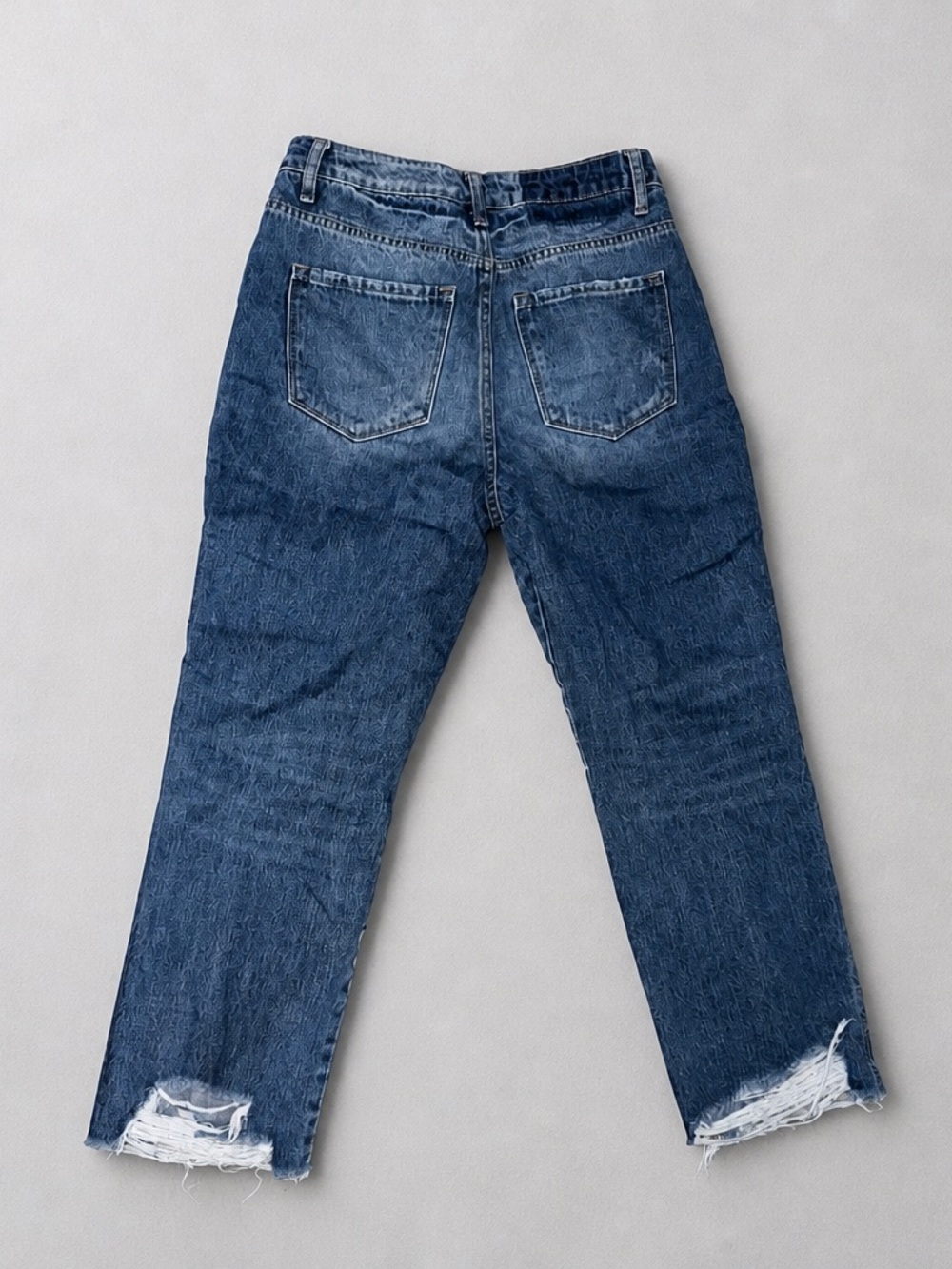 Flying Monkey Ripped Straight-Leg Jeans - Blue - Picture 3 of 5